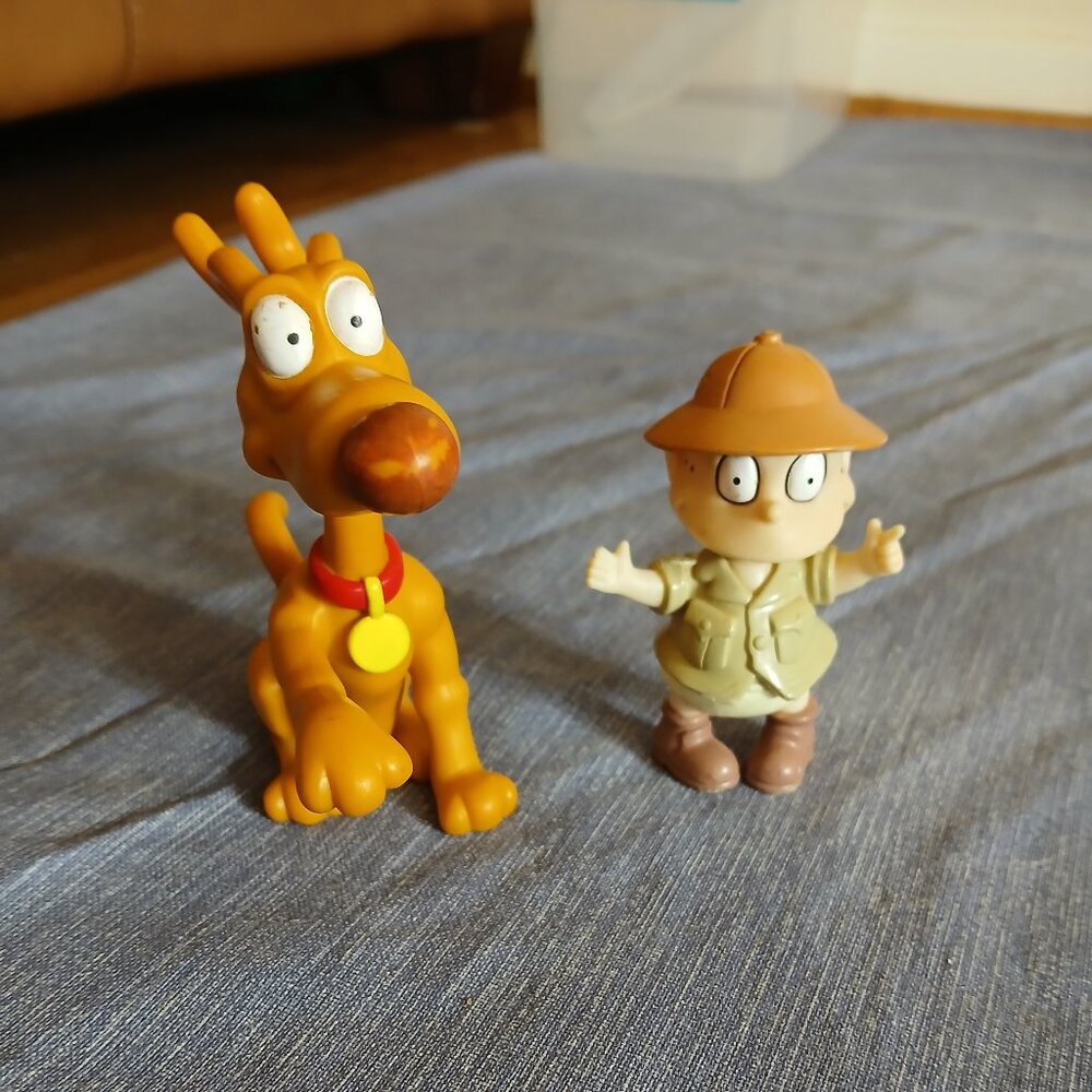 Mattel Nickelodeon Rugrats Spike The Dog + Tommy PVC Figure Vintage
